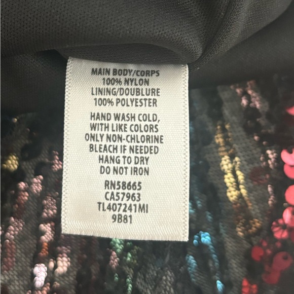 Leith Women’s NWT Sequin Spaghetti Strap Mini Party Rainbow Dress. Medium - Picture 4 of 6